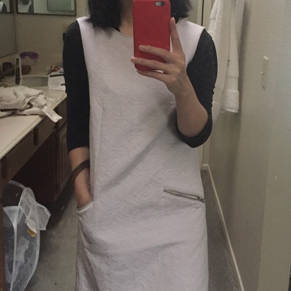 Jcrew ashen quartz color jacquard pattern vest shift dress slip dress xs - Picture 5 of 8